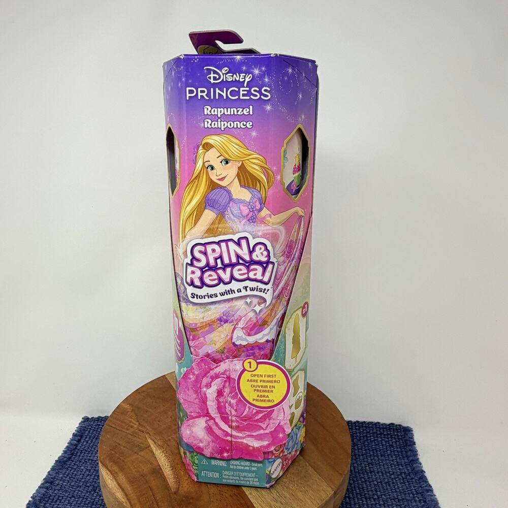 Disney Princess Spin & Reveal Rapunzel Doll 11 Surprises! 2024 Mattel Tangled